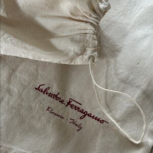 Salvatore Ferragamo Set of 2 Shoe/Dust Bags w Drawstring & Signature Logo in Red